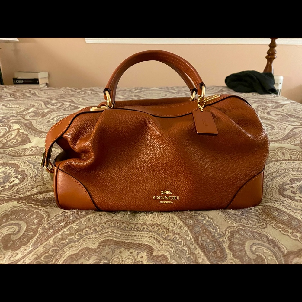 Cognac coach medium satchel